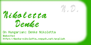 nikoletta denke business card